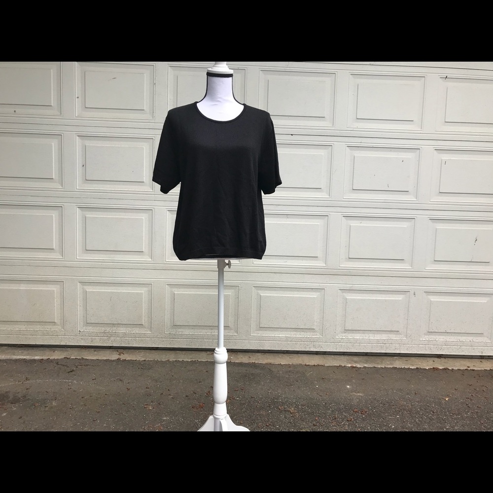 San Remo by Laura Knits Black Sweater 1X